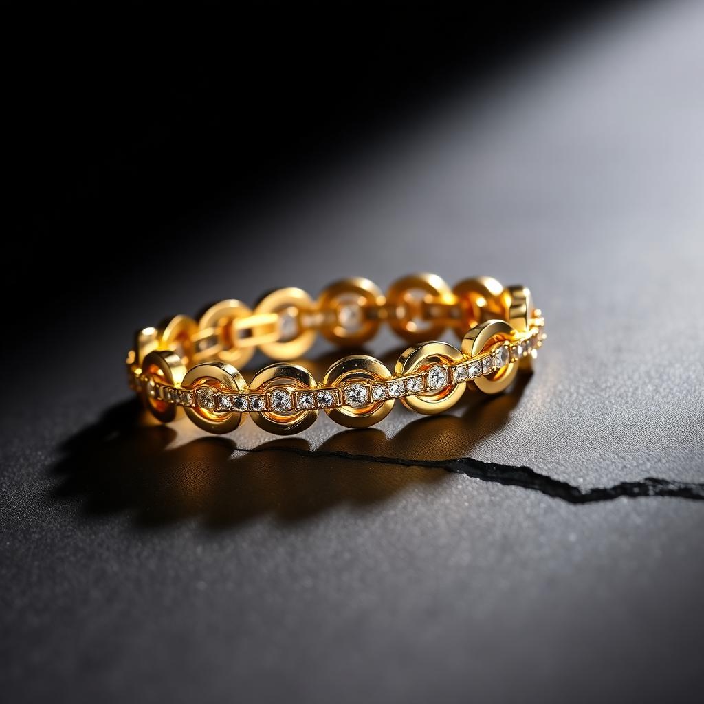 Solid gold link bracelet